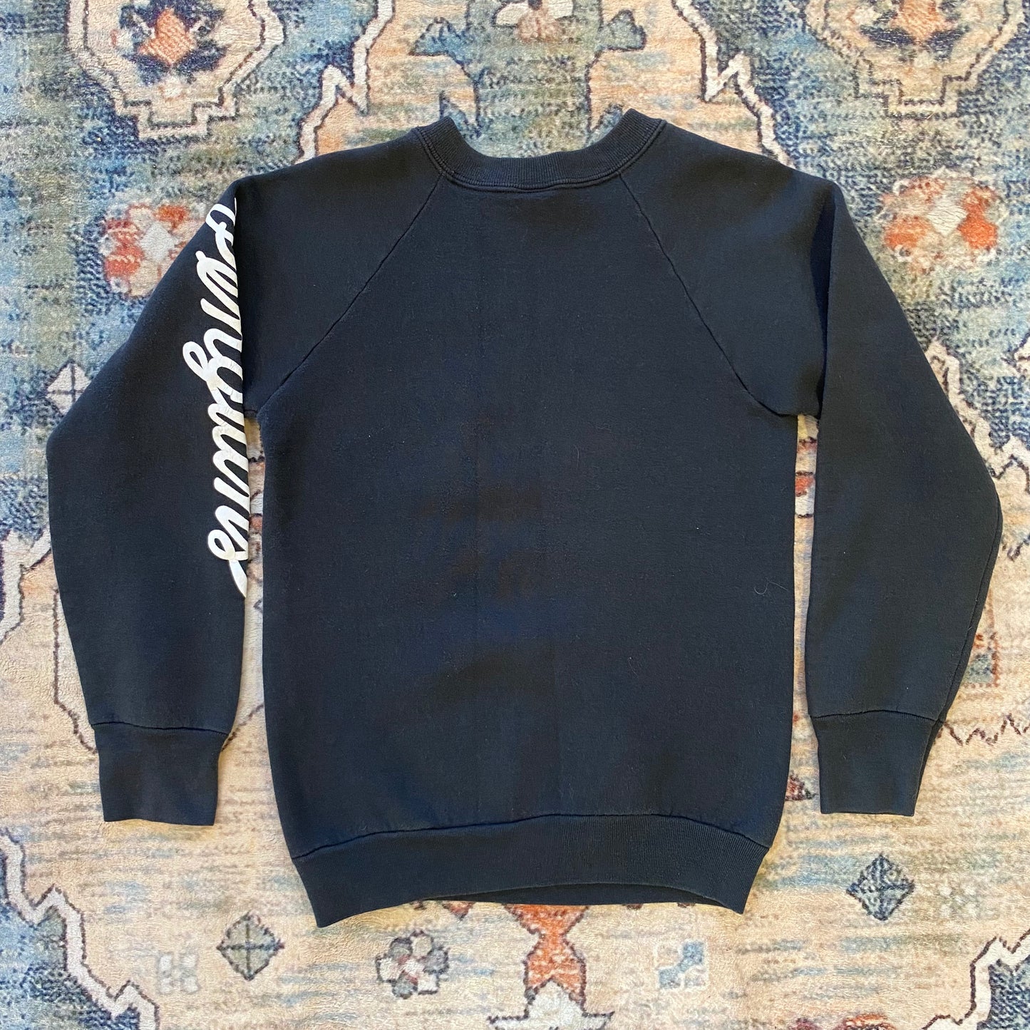 80s Pittsburgh Penguins flock print crewneck