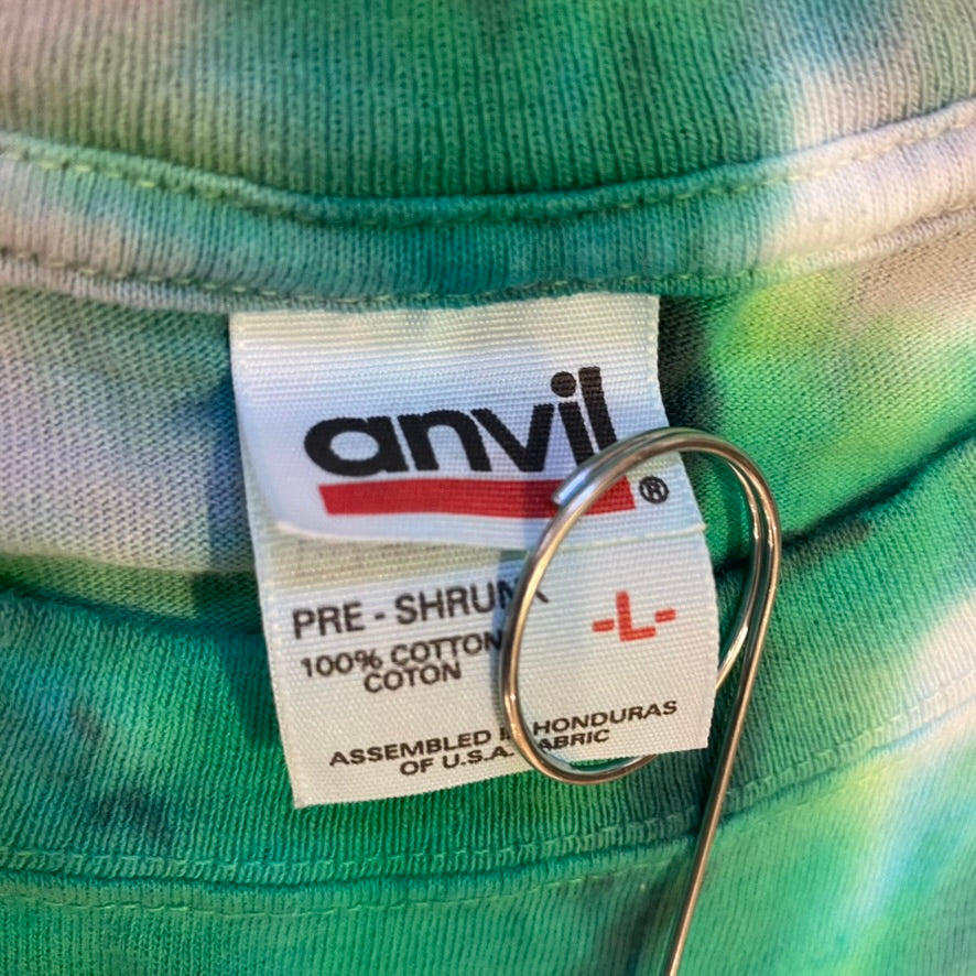 2003 Grateful Dead Kelley/Mouse Jester Green Tie Dye Tee