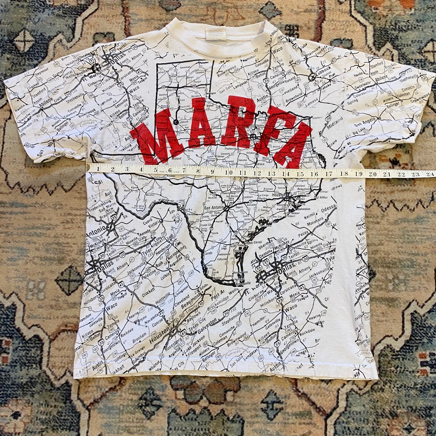 90s Marfa, TX all over print tee