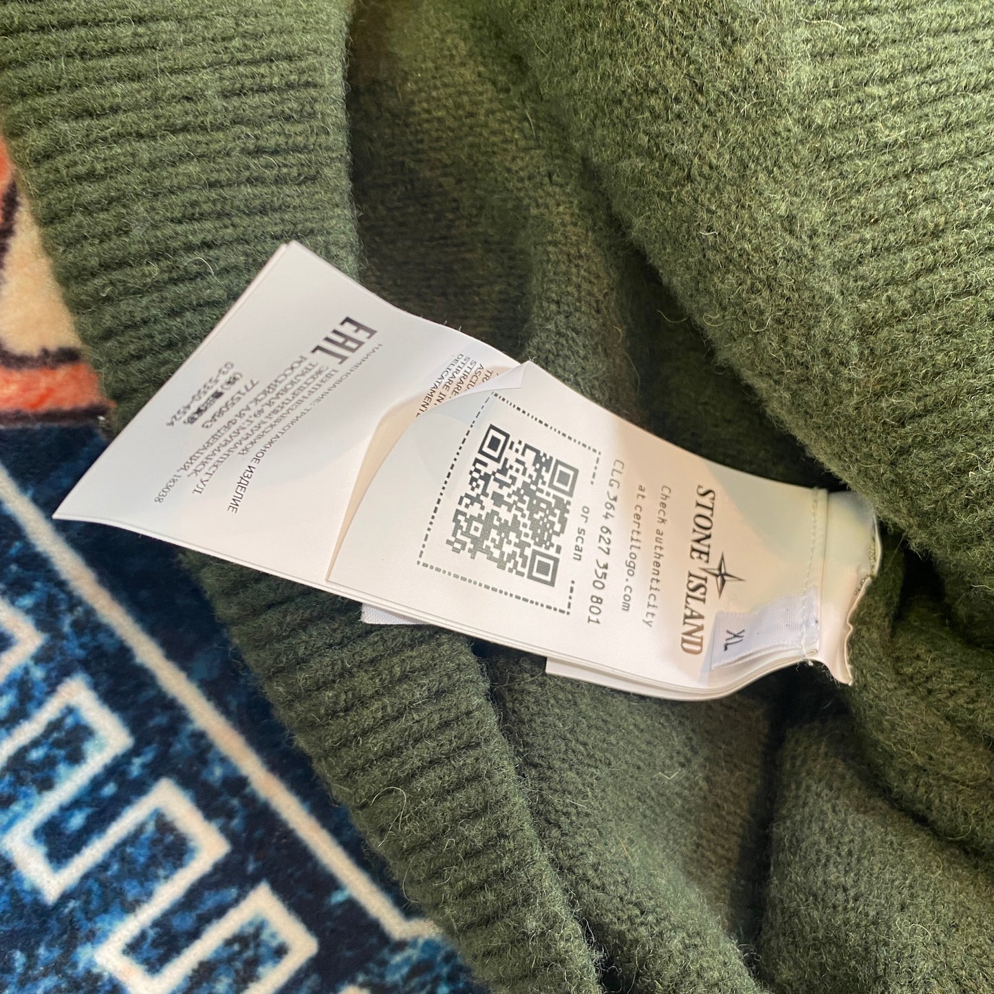 Stone Island olive crewneck sweater