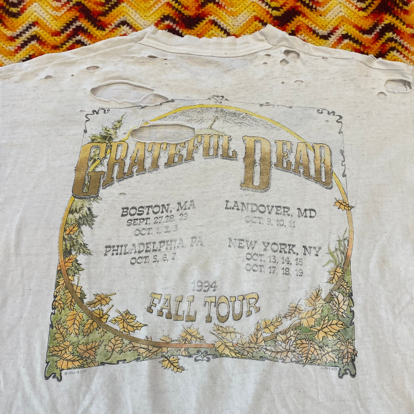 1994 Grateful Dead distressed Fall Tour tee