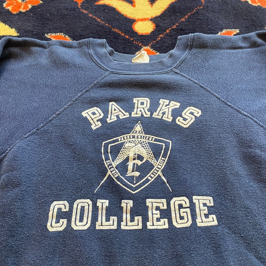 60s Champion Running Man Park College flocked print crewneck