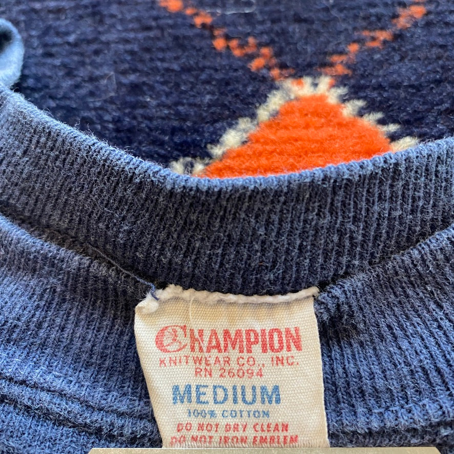 60s Champion Running Man Park College flocked print crewneck