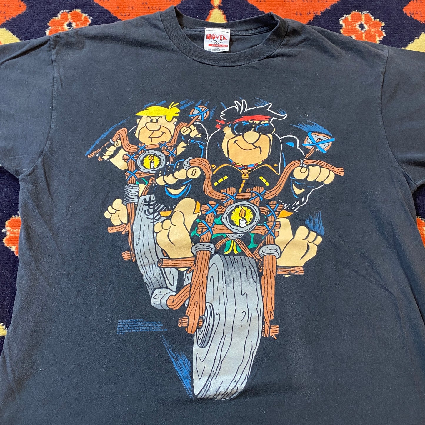1994 Flintstones Fred and Barney biker tee