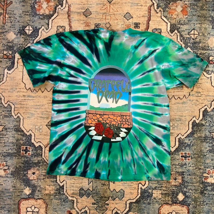 2003 Grateful Dead Kelley/Mouse Jester Green Tie Dye Tee