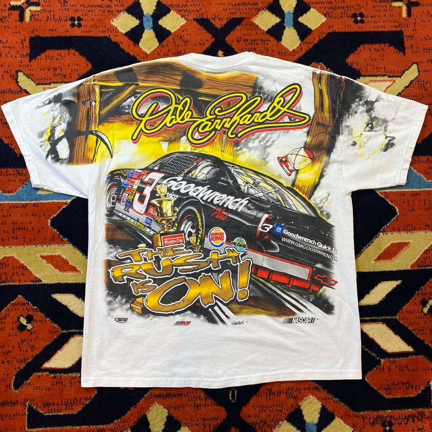 Y2K Dale Earnhardt Black Gold Nascar AOP tee