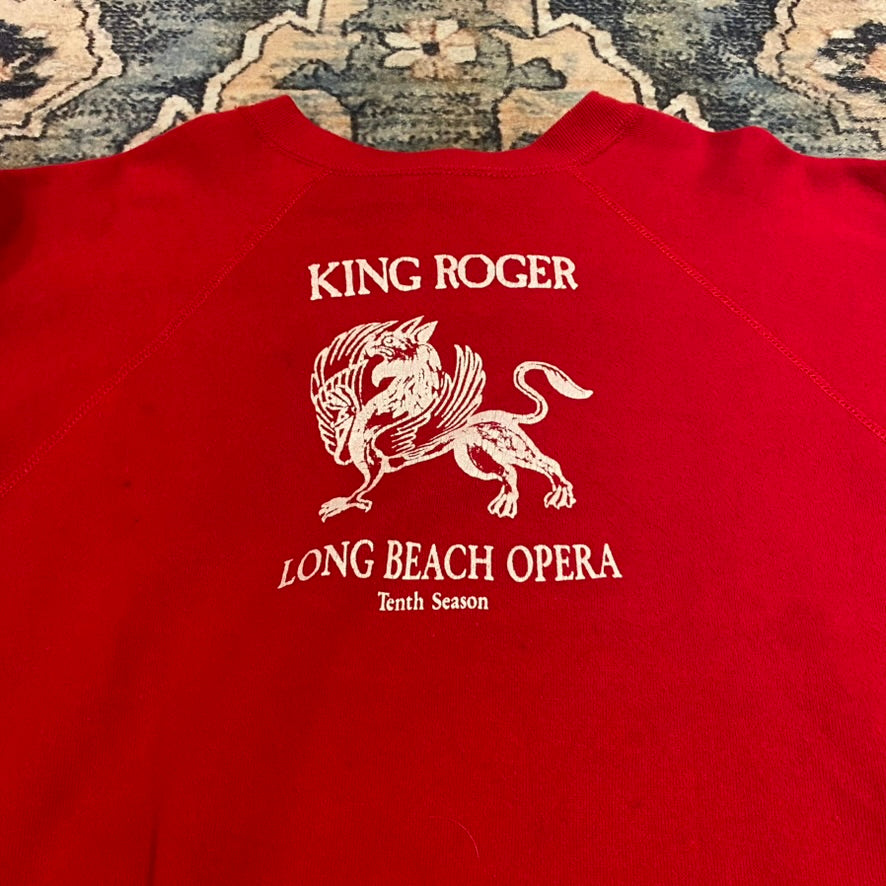80s Long Beach Opera King Roger crewneck sweater