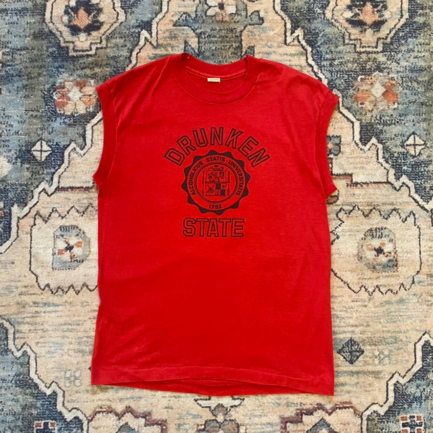 80s Drunken State Red Tank Top