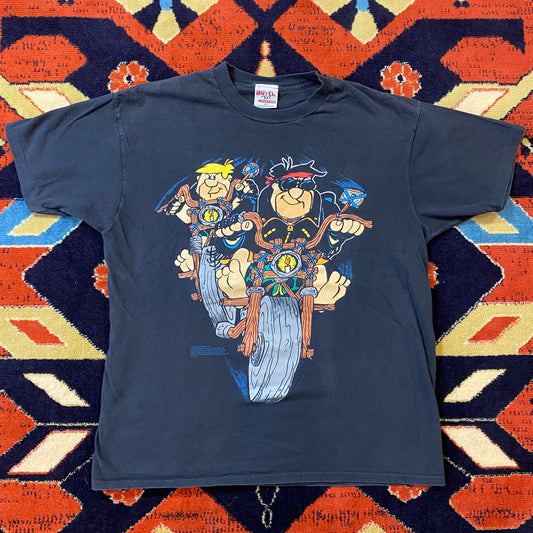 1994 Flintstones Fred and Barney biker tee