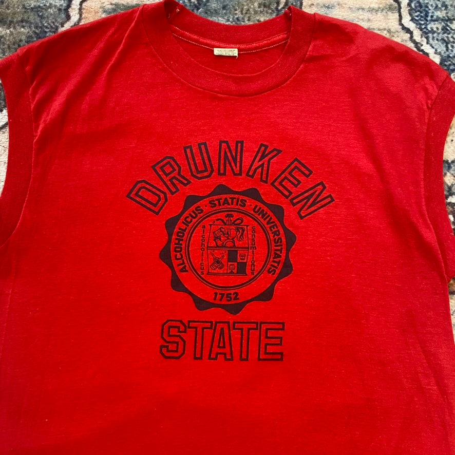 80s Drunken State Red Tank Top