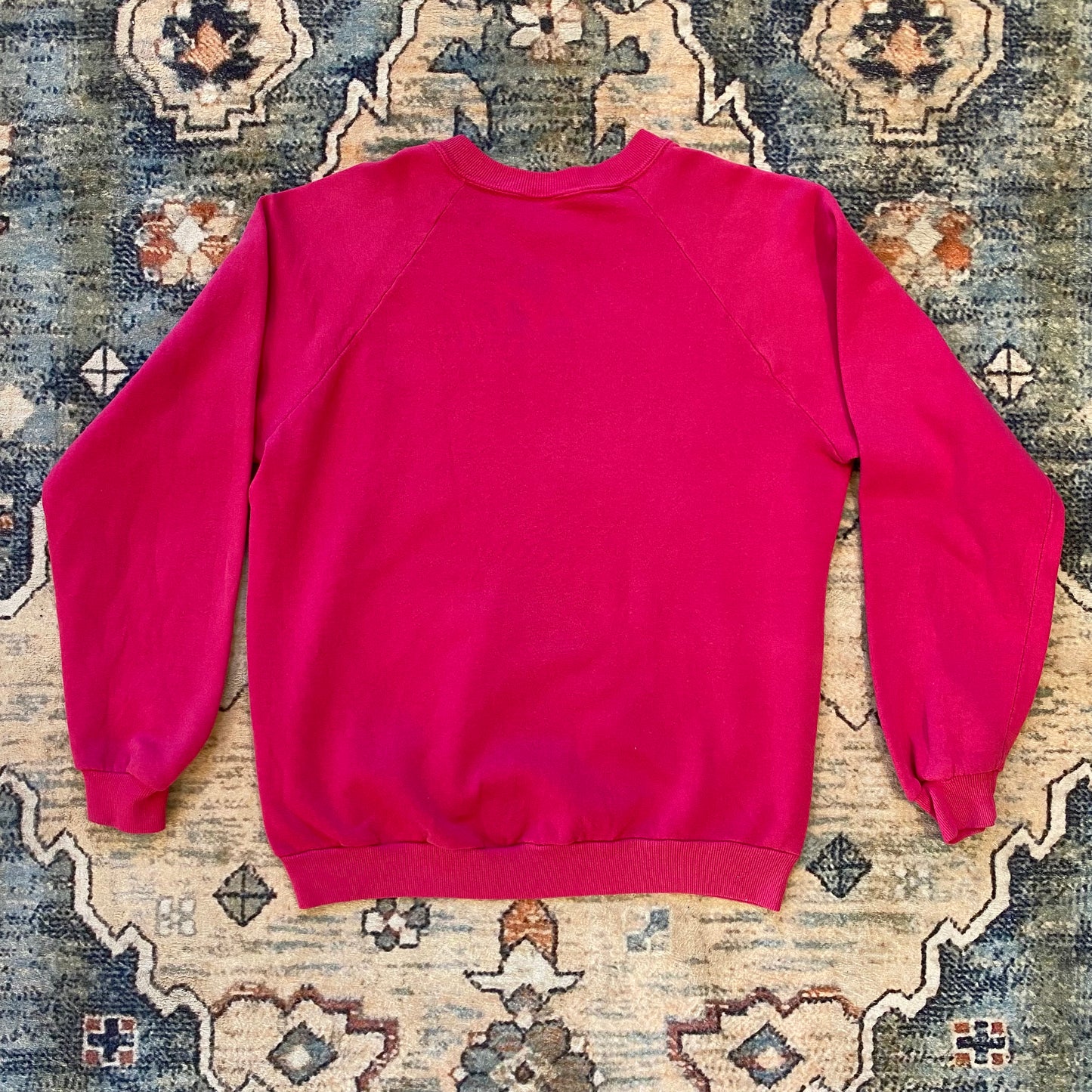 90s Maine Pink Crewneck Sweater