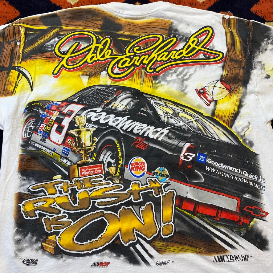 Y2K Dale Earnhardt Black Gold Nascar AOP tee