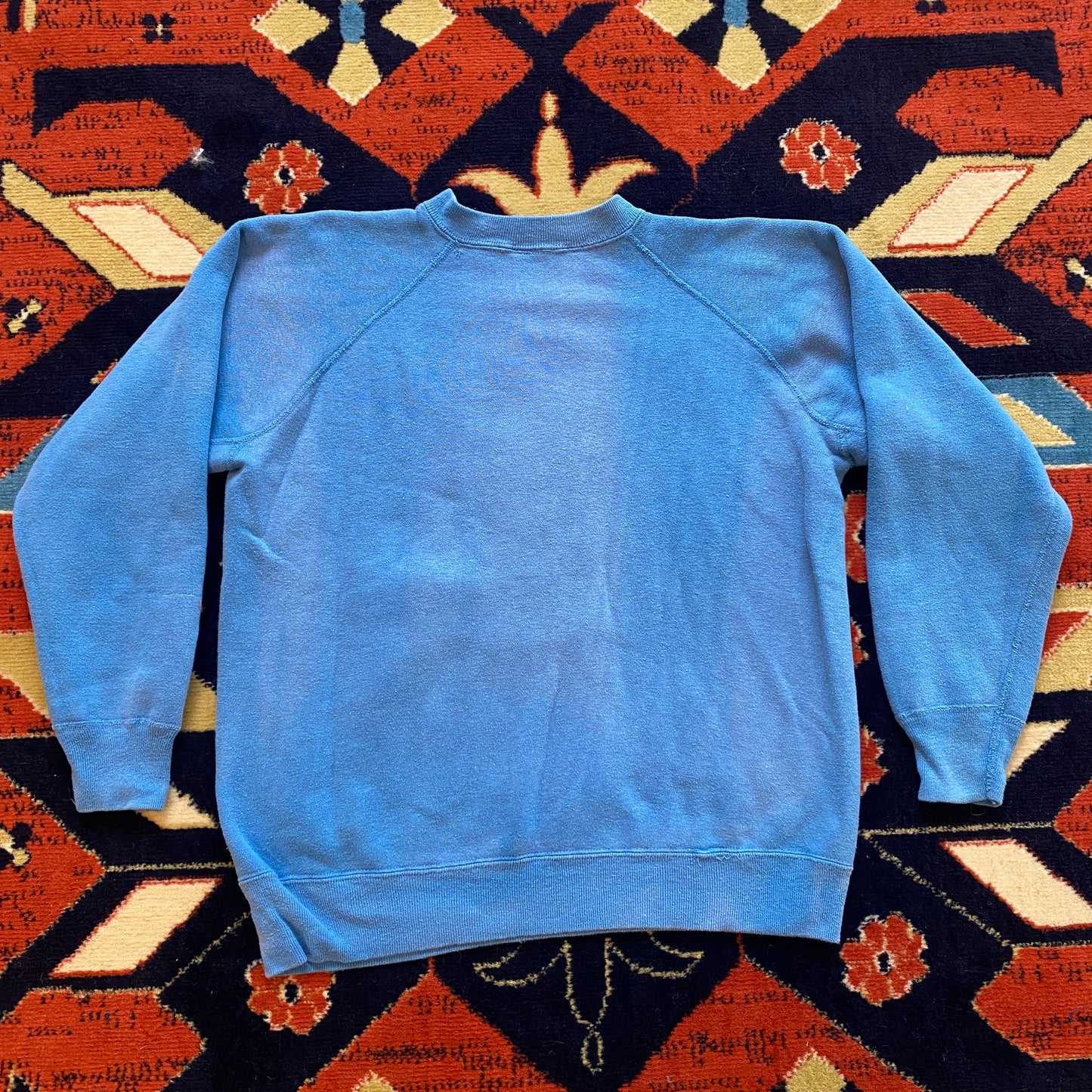 60s Champion Running Man Western New England College flocked print crewneck