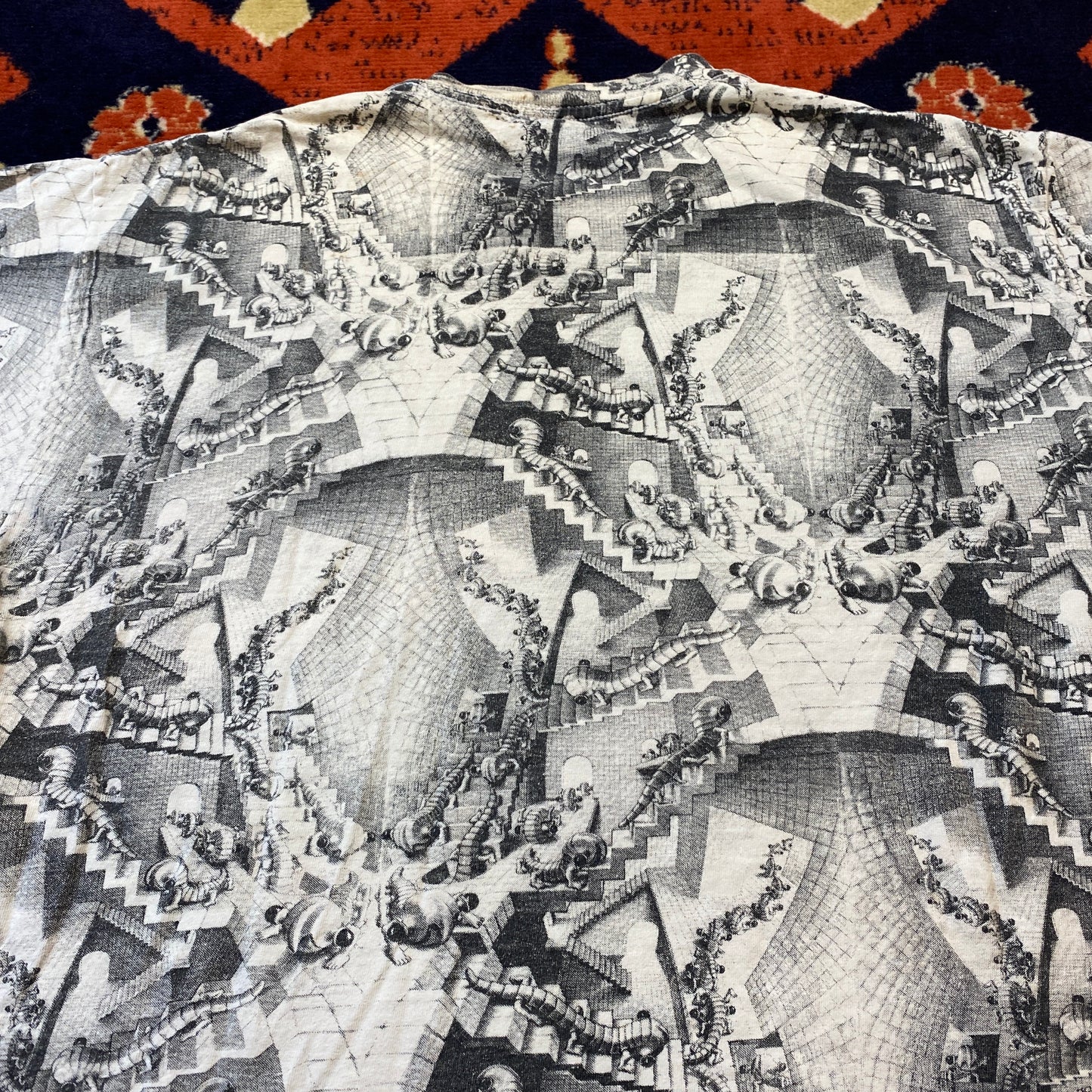 1991 M.C Escher all over print tee