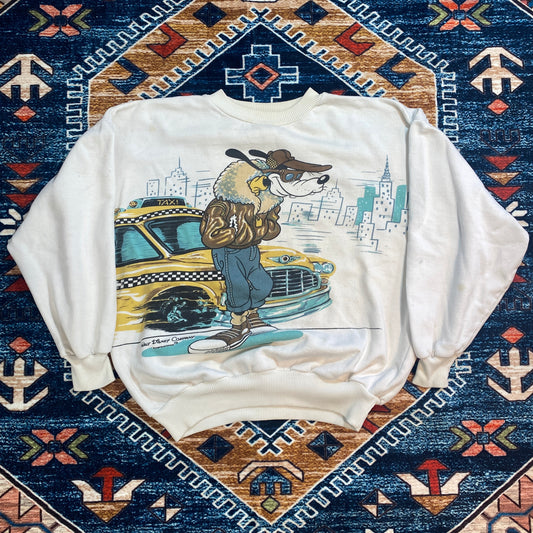 Goofy Bob Dylan crewneck sweater