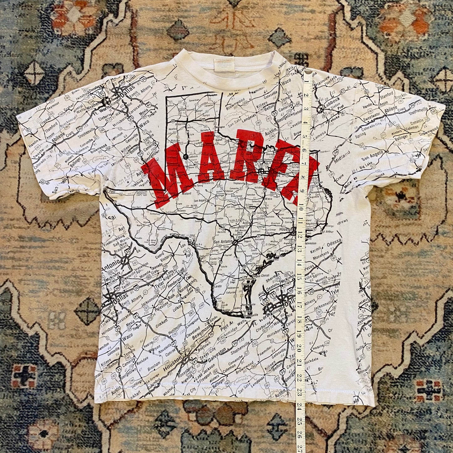 90s Marfa, TX all over print tee