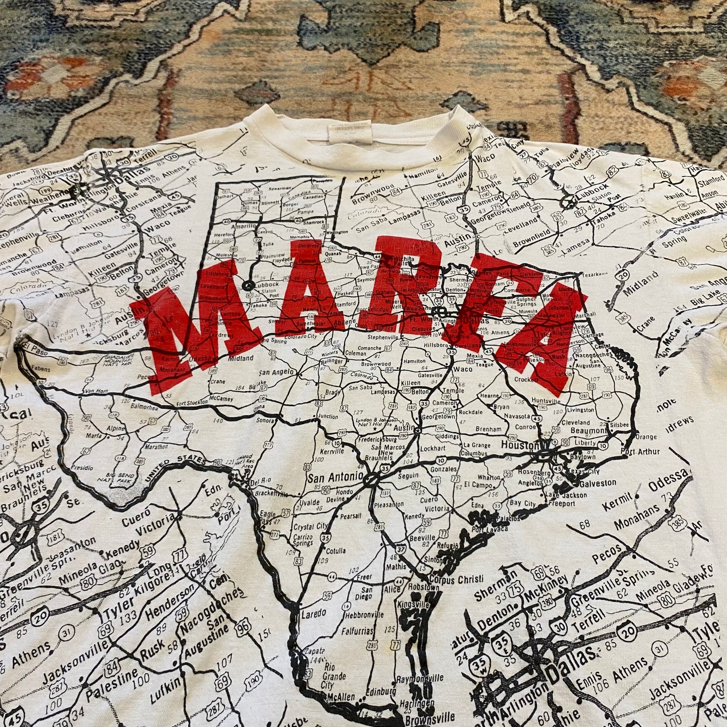 90s Marfa, TX all over print tee