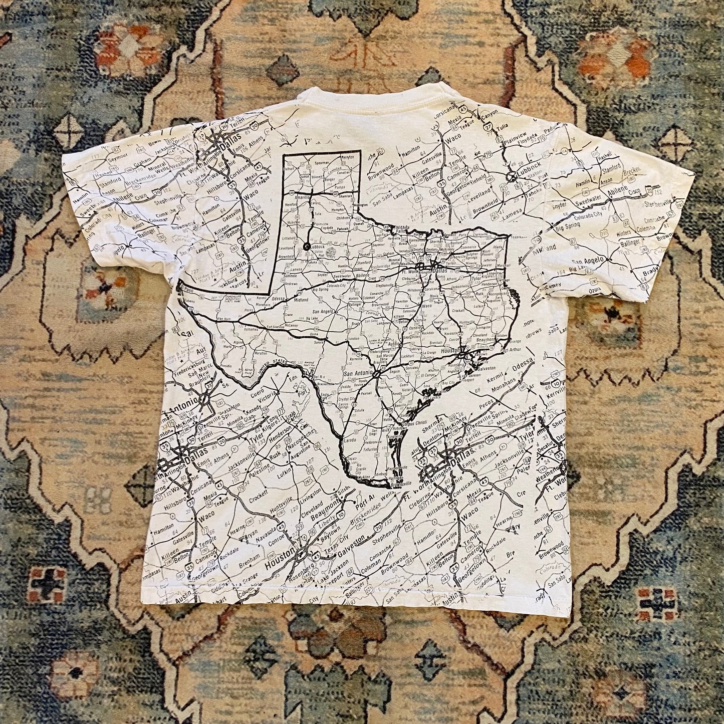 90s Marfa, TX all over print tee