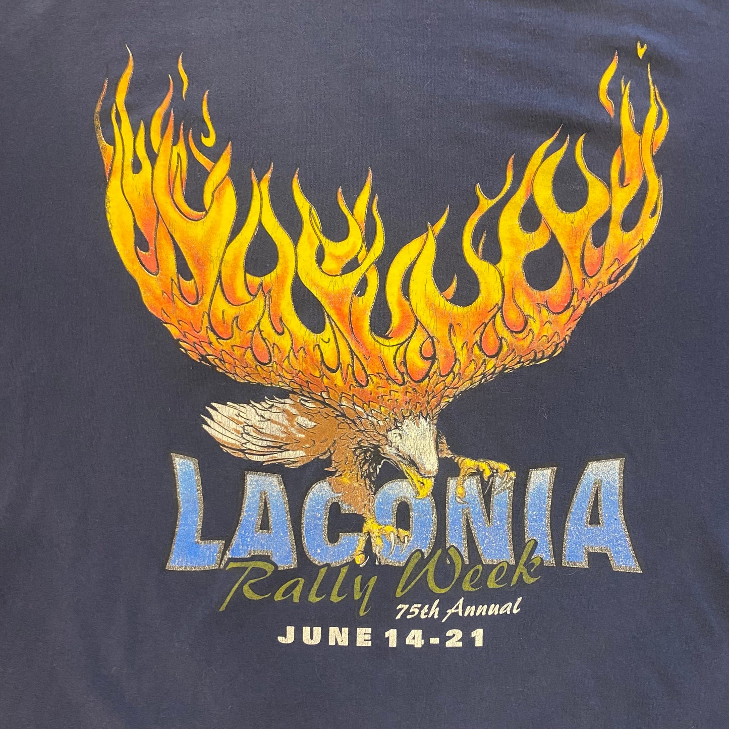 1998 Laconia Flaming Eagle Tee