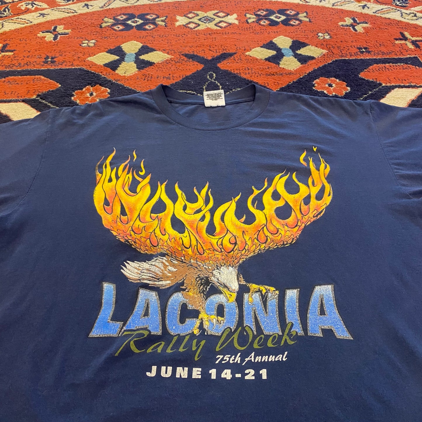 1998 Laconia Flaming Eagle Tee