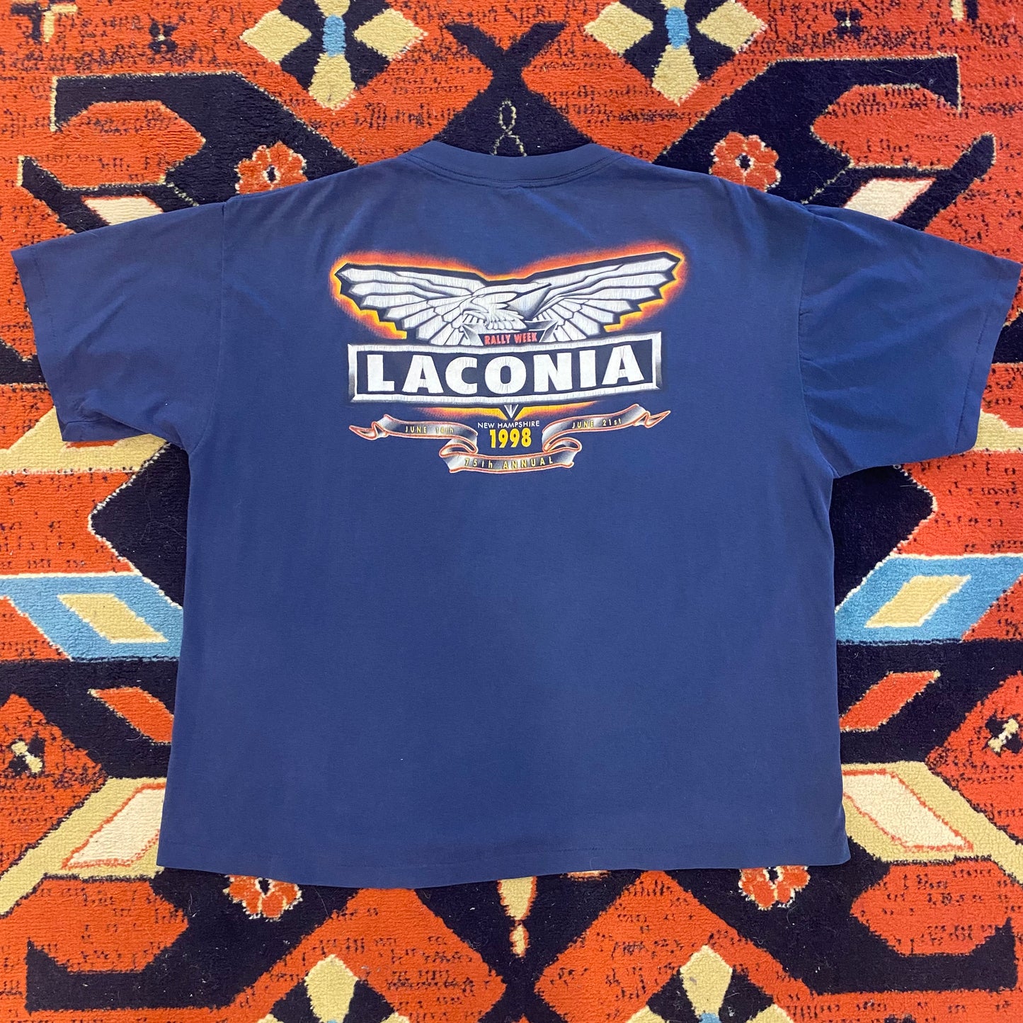 1998 Laconia Flaming Eagle Tee