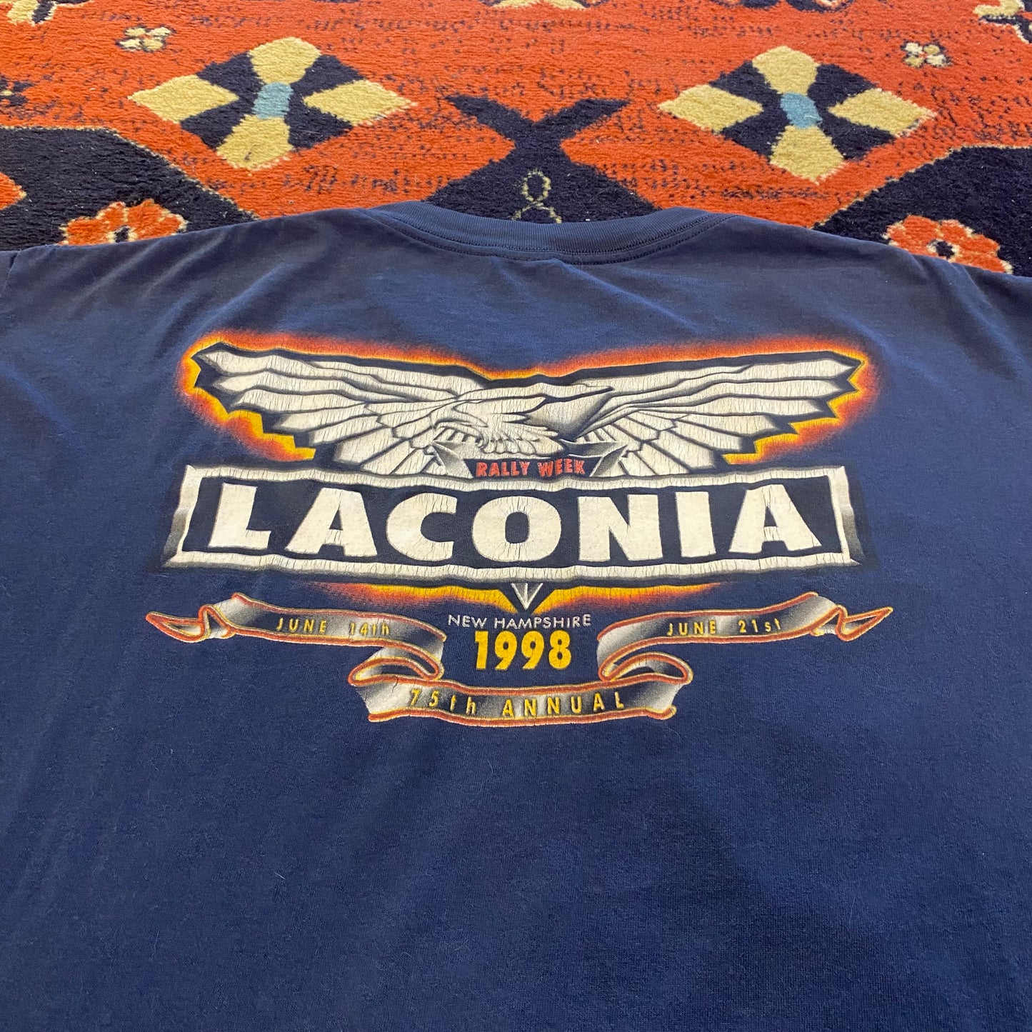 1998 Laconia Flaming Eagle Tee