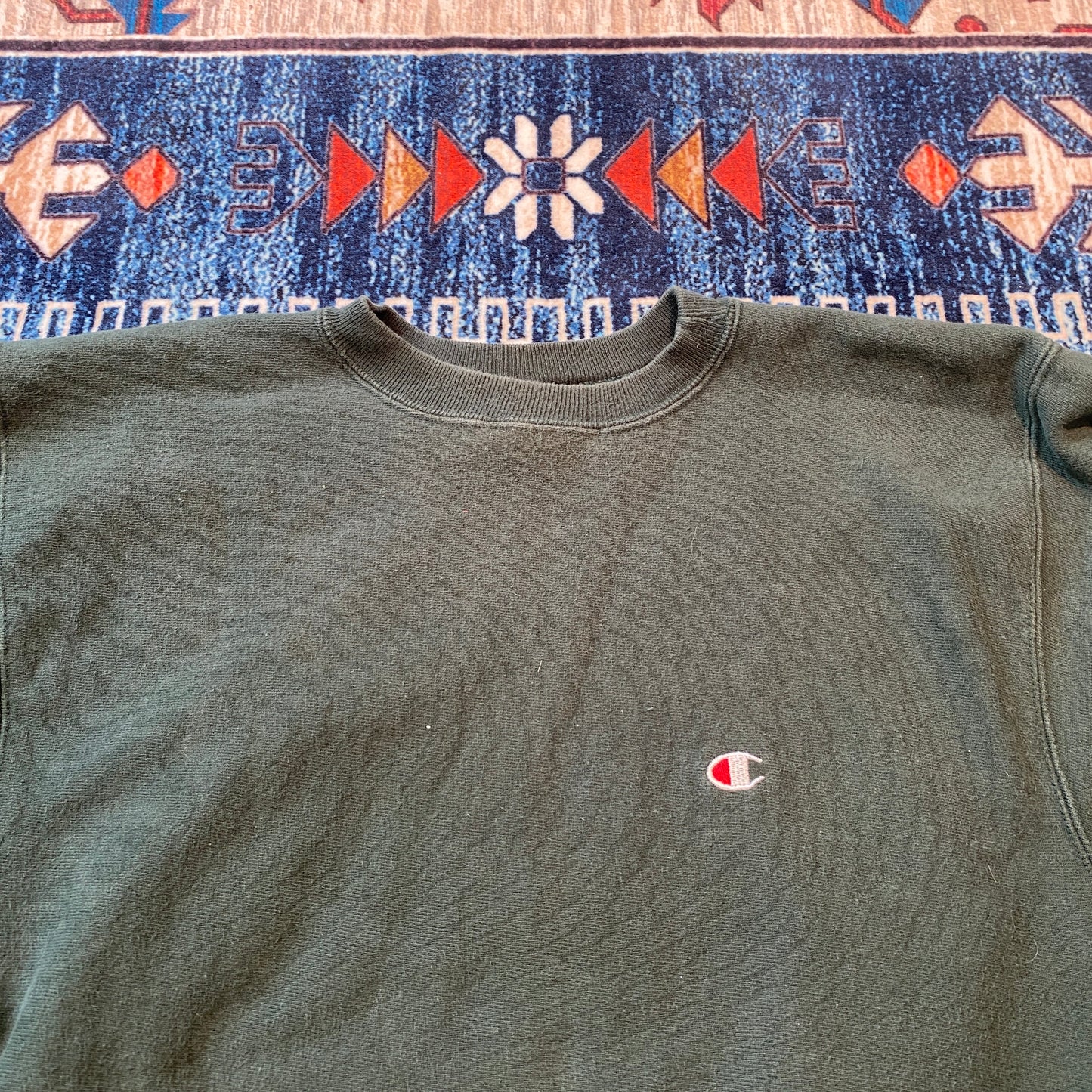90s Champion Reverse Weave forest green blank crewneck