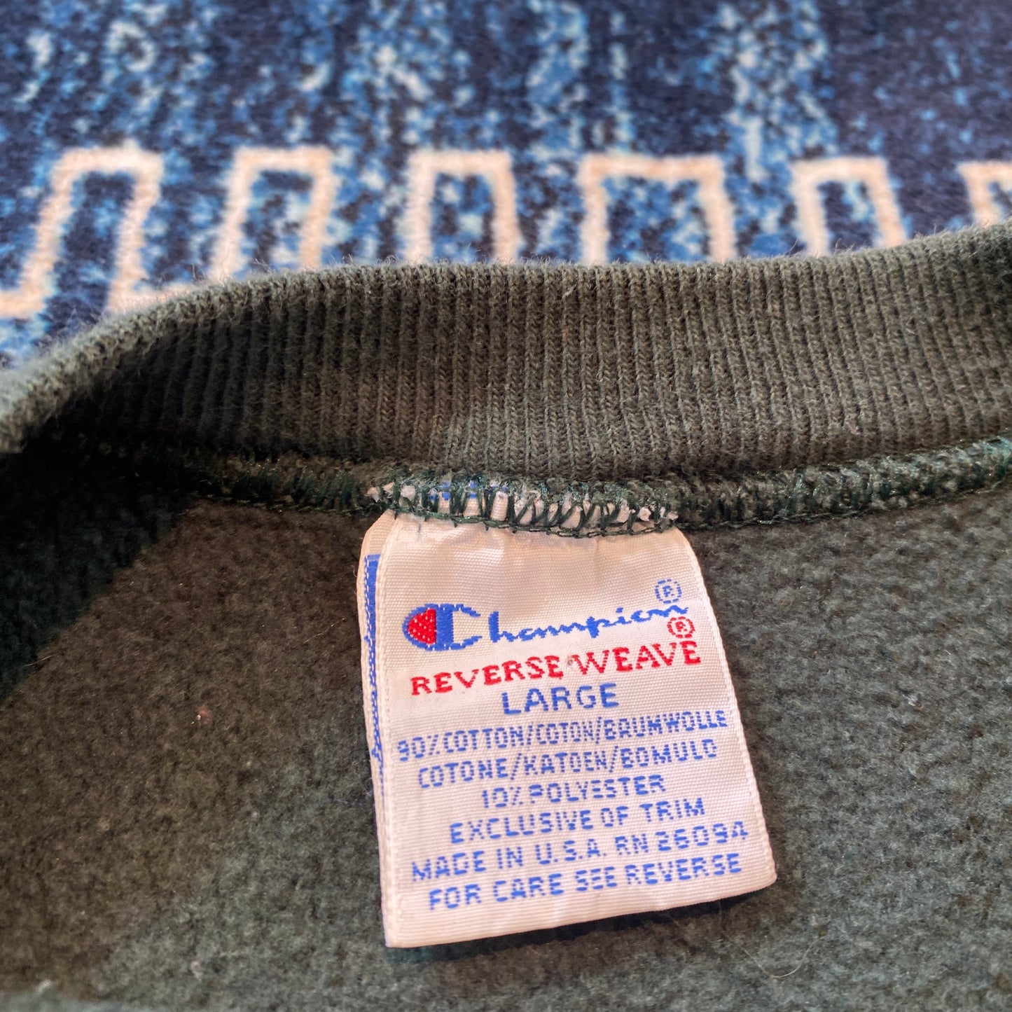 90s Champion Reverse Weave forest green blank crewneck