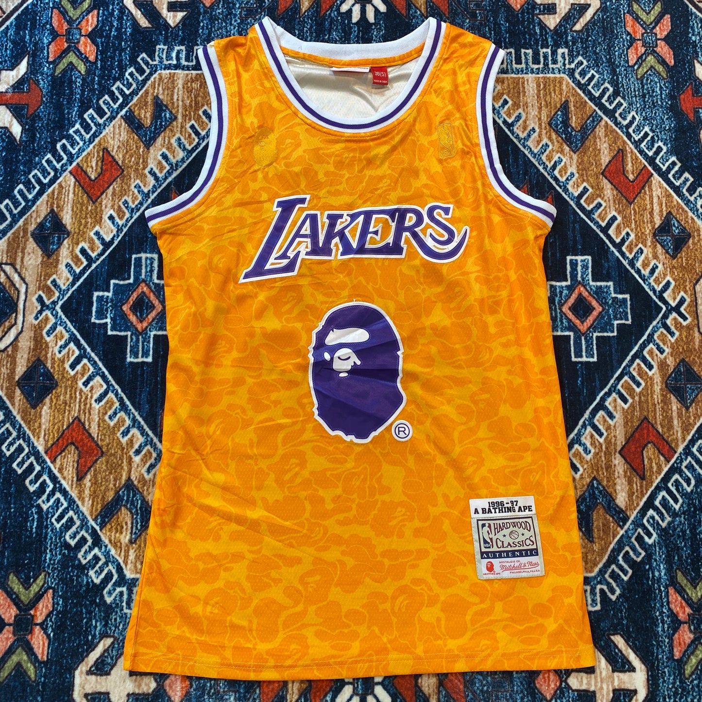 Bathing Ape x LA Lakers Mitchell & Ness jersey Deadstock NWT