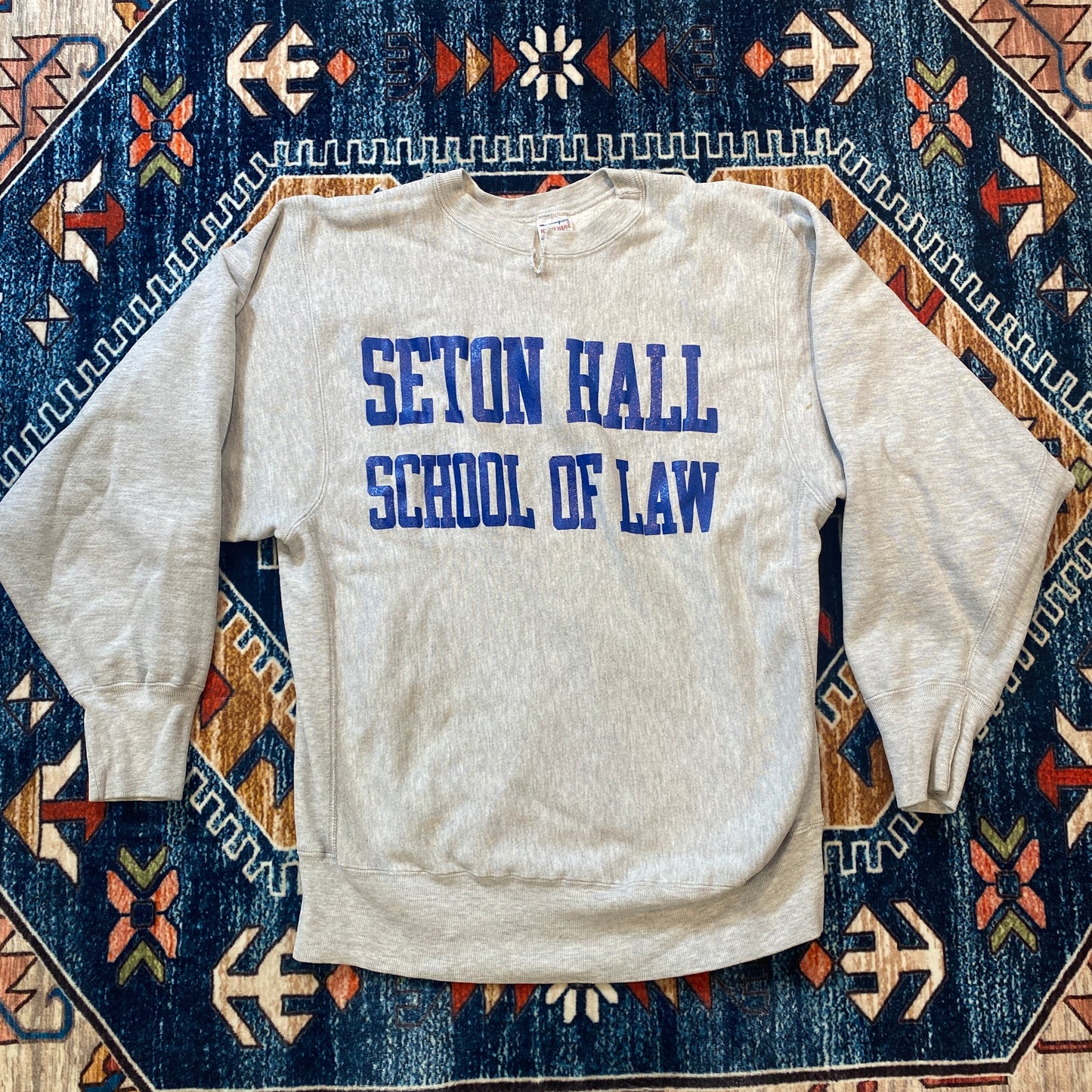 90s Champion Reverse Weave Seton Hall Law School crewneck