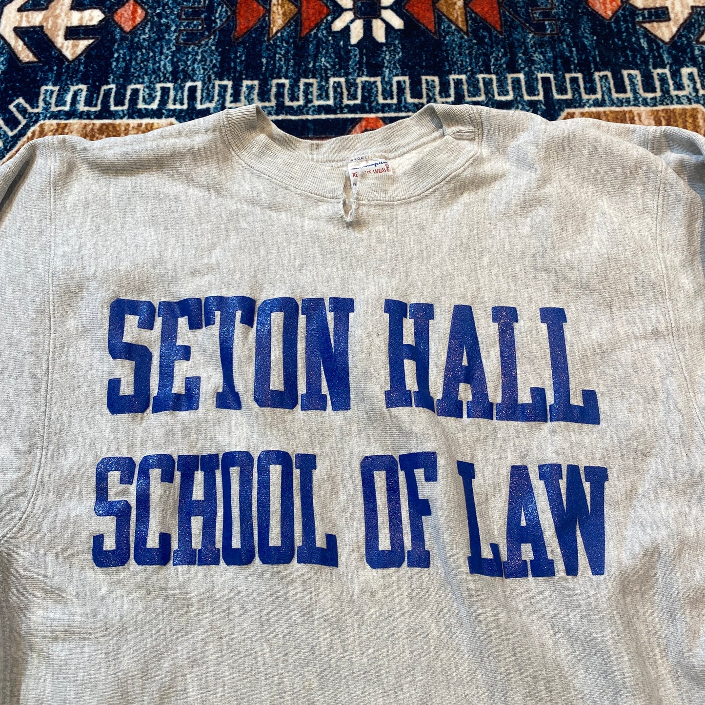 90s Champion Reverse Weave Seton Hall Law School crewneck