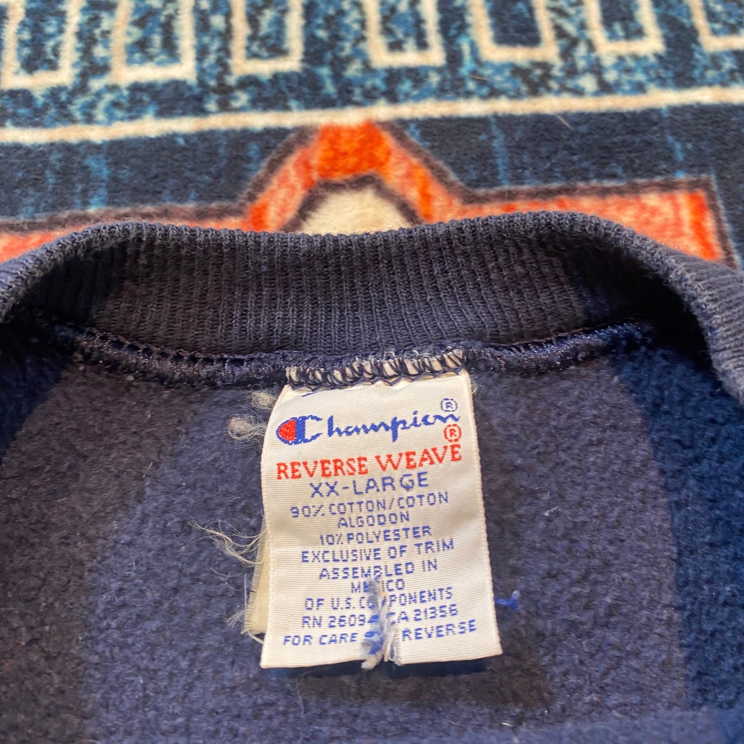 90s Champion Reverse Weave blank navy crewneck