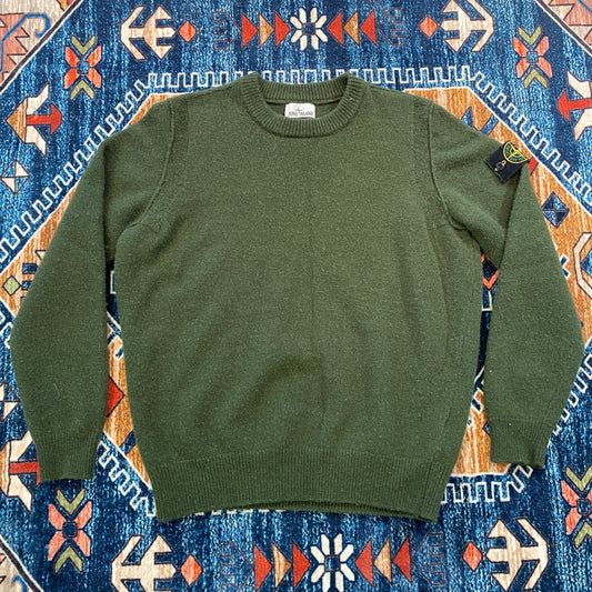 Stone Island olive crewneck sweater