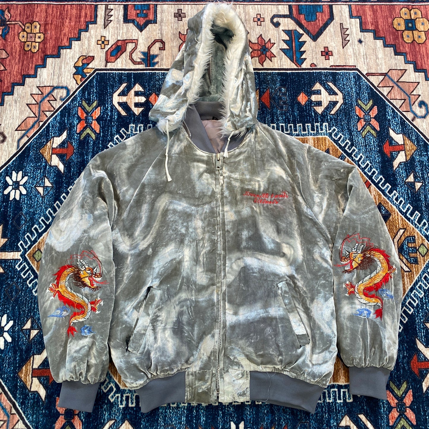 70s/80s Japanese velvet embroidered souvenir jacket