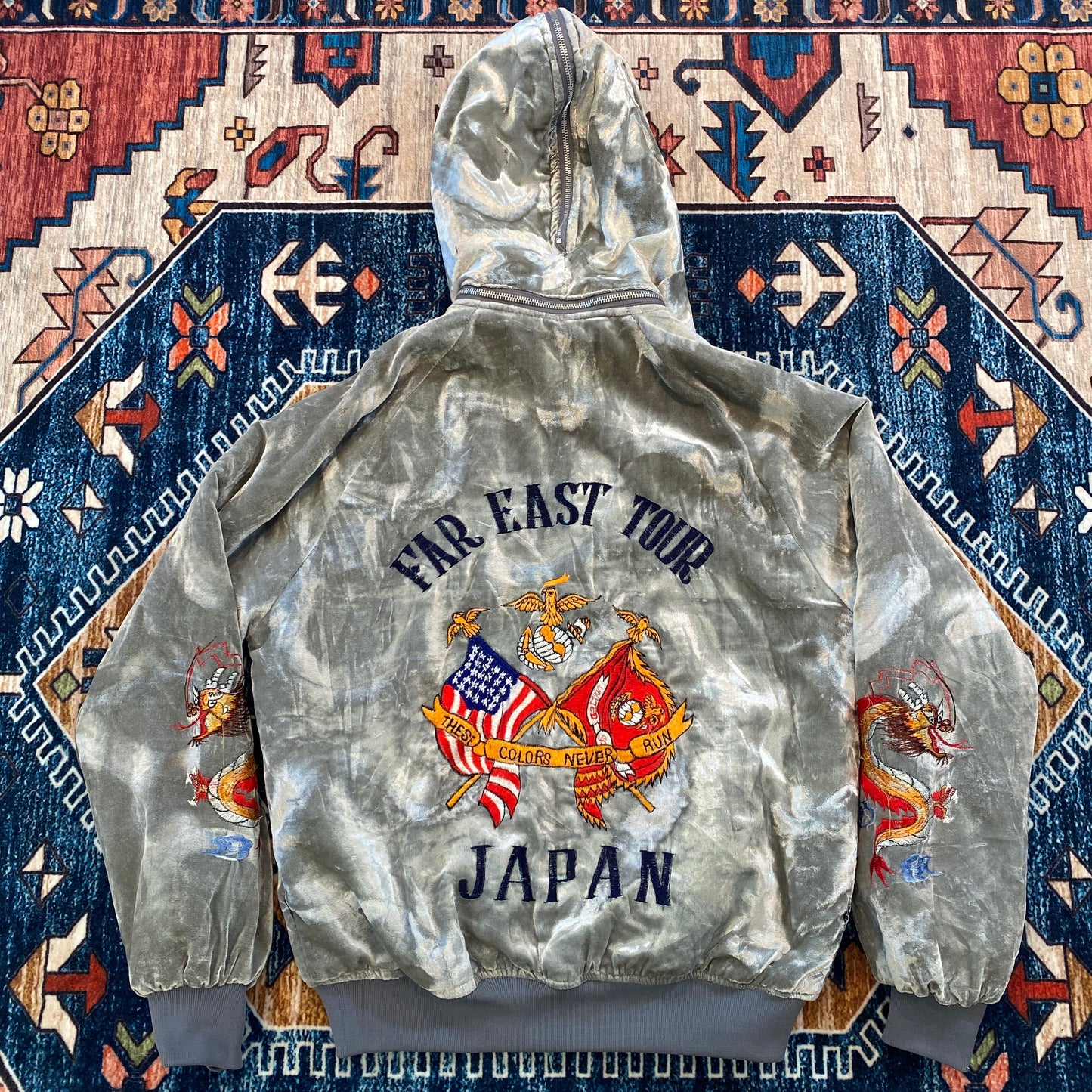 70s/80s Japanese velvet embroidered souvenir jacket