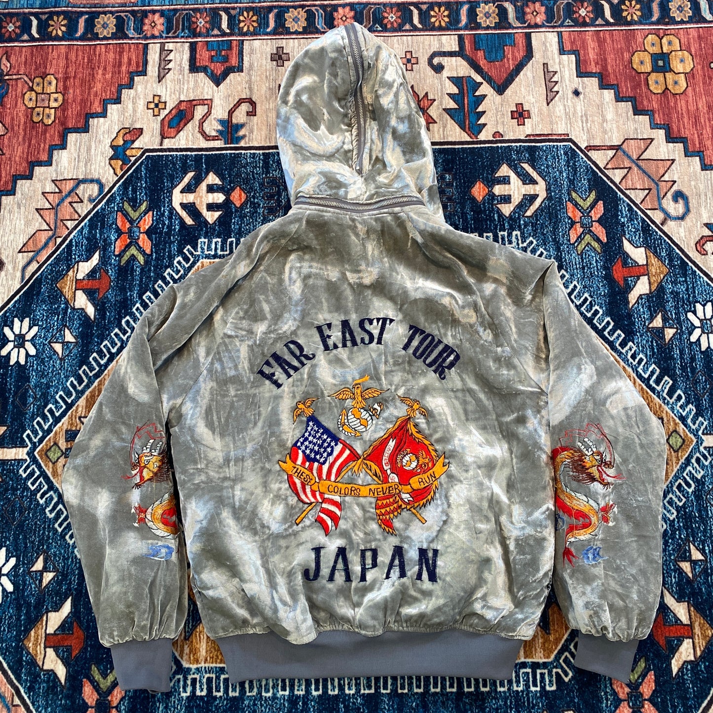 70s/80s Japanese velvet embroidered souvenir jacket