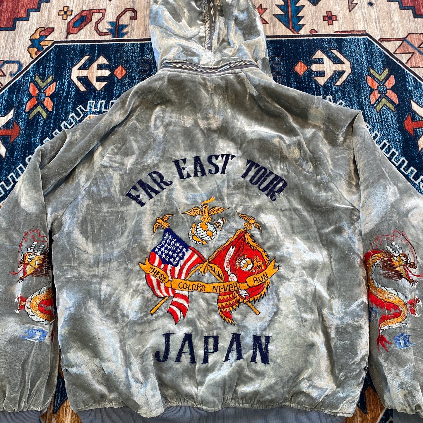 70s/80s Japanese velvet embroidered souvenir jacket