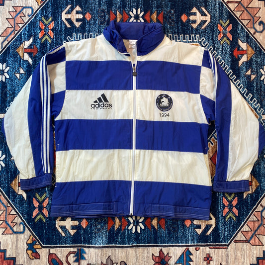 1994 Adidas Boston Marathon striped windbreaker