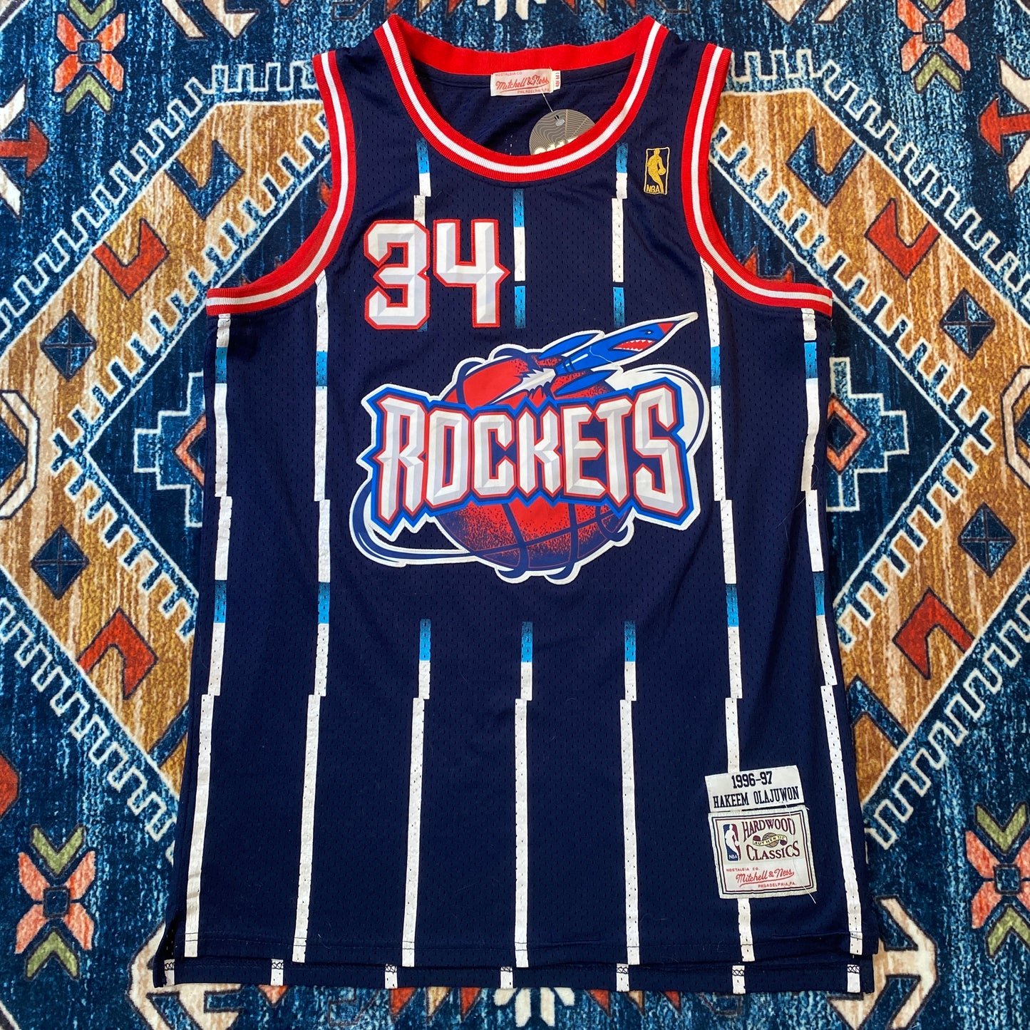 Y2K Swingman Hakeem Olajuwon Houston Rockets 1996-97 jersey