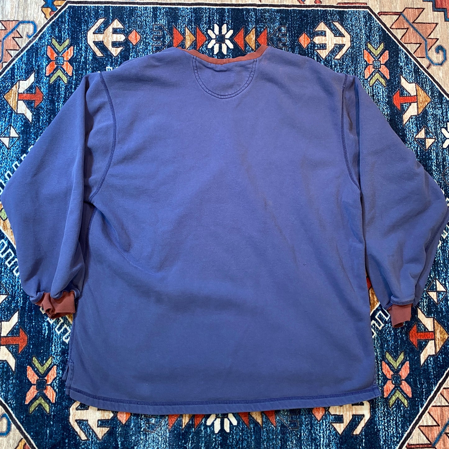 90s Nike Big Swoosh Two-Tone crewneck sweater