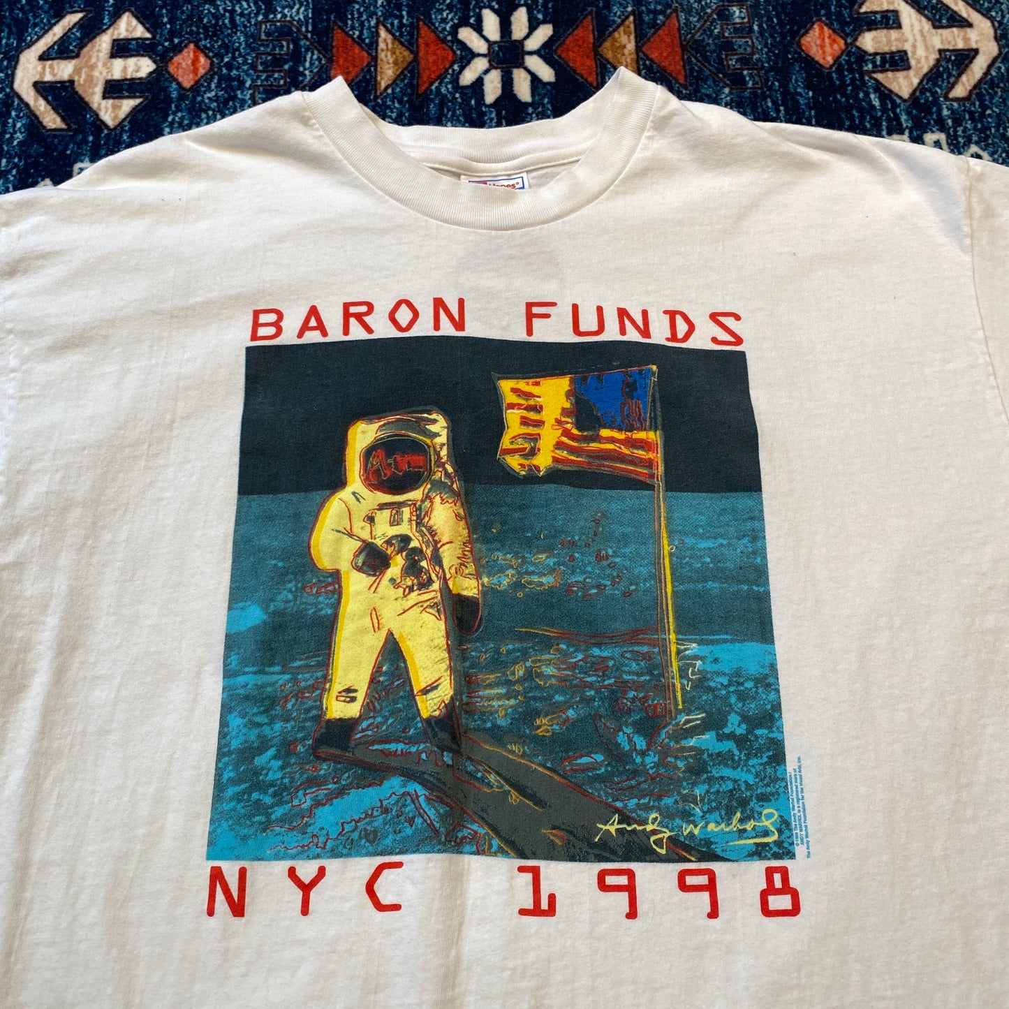1998 Andy Warhol Baron Funds NYC Moonwalk tee