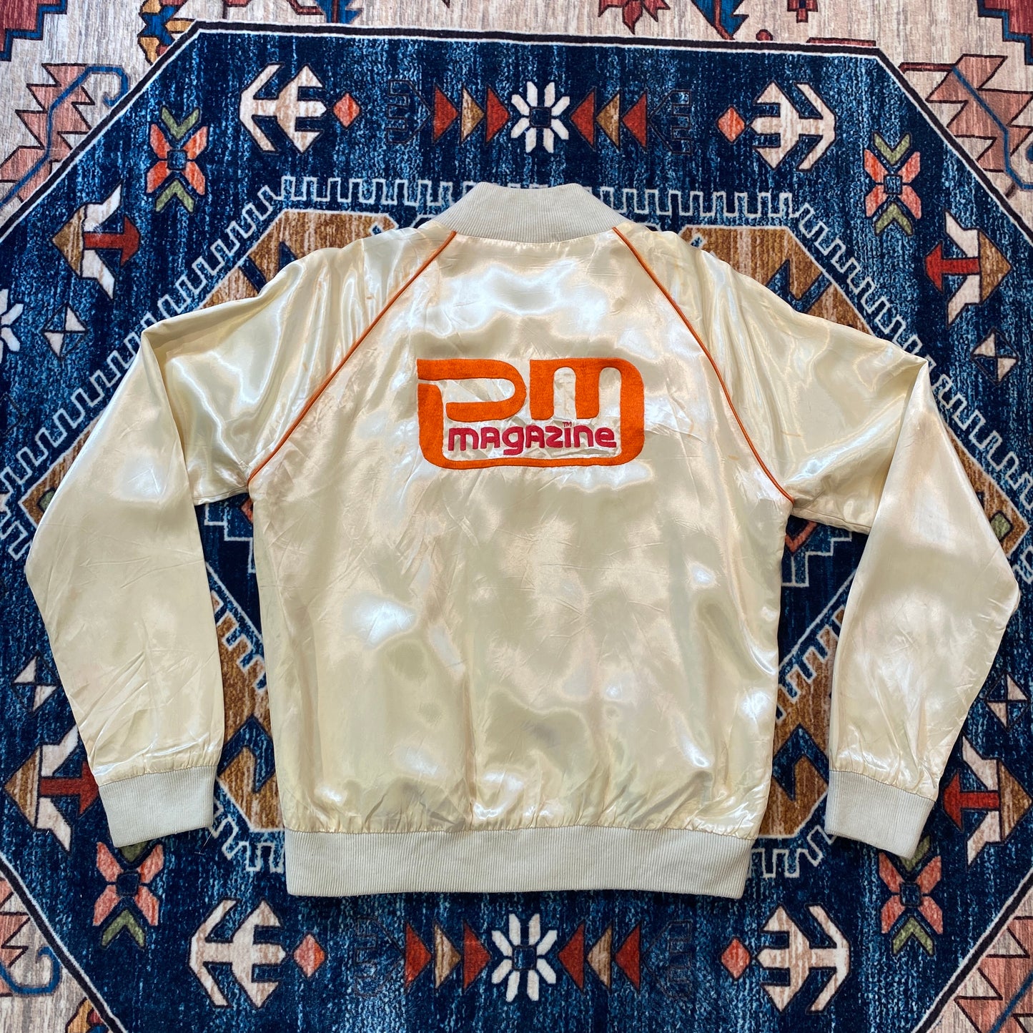 80s PM Magazine velour track jacket “Dick” embroidered